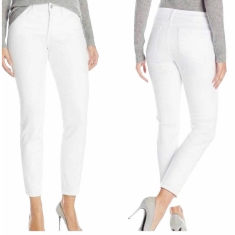NYDJ Clarissa ankle jeans 12 white lift tuck technology